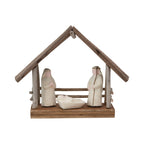 Driftwood & Paper Mache Nativity with Wood Base