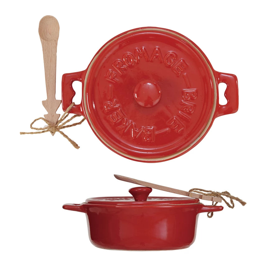 Stoneware Brie Baker - Red