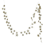 Glitter Paper Star Garland - Gold