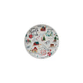 Stoneware Plate with North Pole Scene, Multi Color
