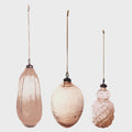 Hand-Blown Glass Ornament, Blush, 3 Various Sizes