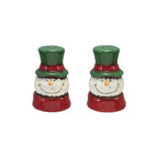Hand-Painted Ceramic Snowmen Salt & Pepper Shakers