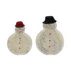 Hand-Painted Ceramic Snowman Shaped Plates