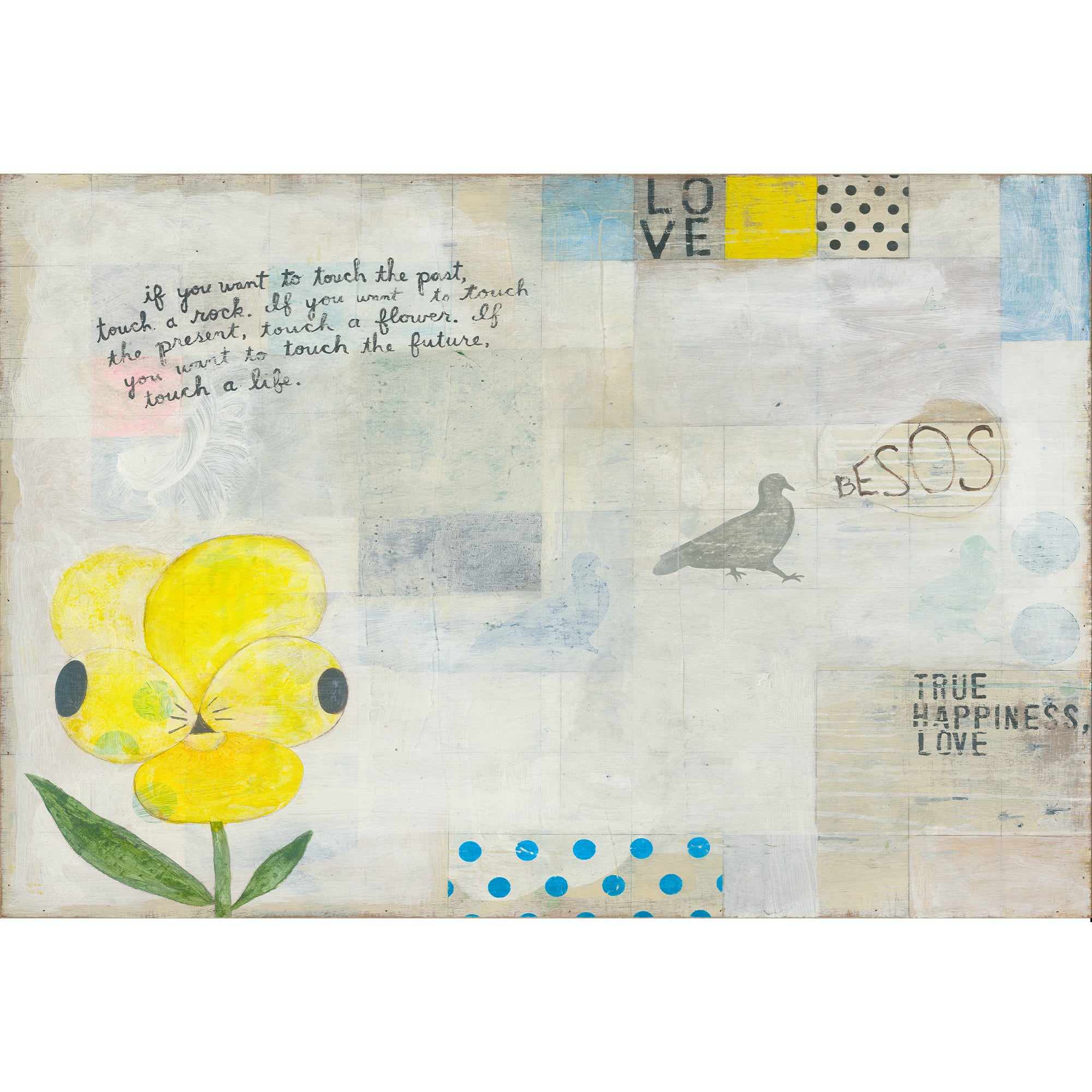 Yellow Pansy Horizontal Art Print (Gallery Wrap)