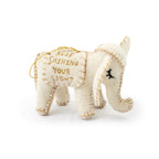 Keep Shining Your Light Felt Elephant Ornament