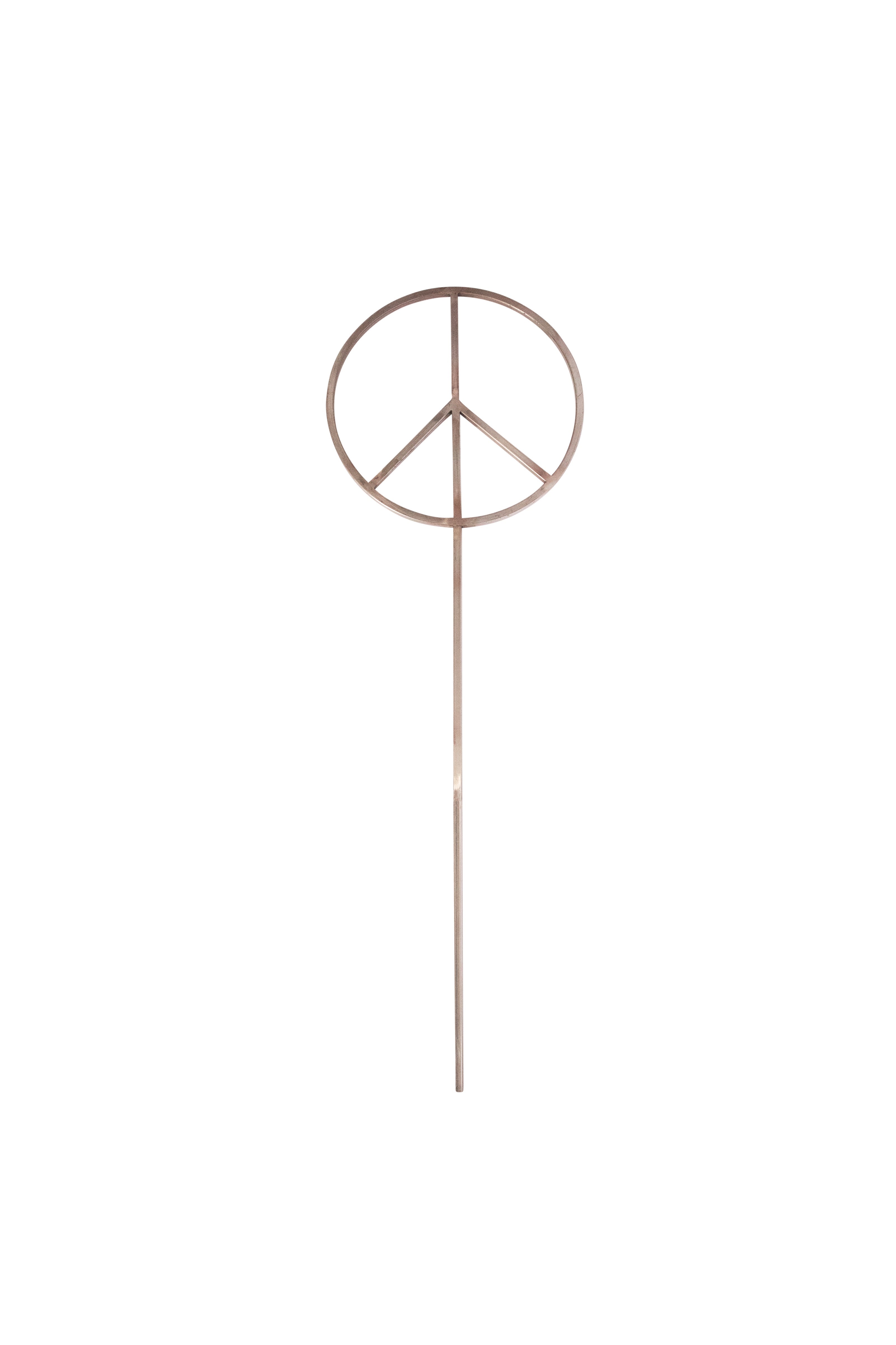 Metal Peace Sign Garden Stake