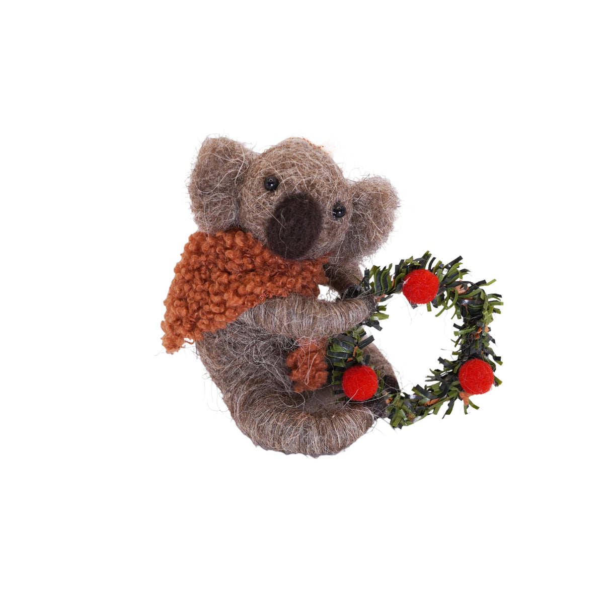 ***Felt Koala Ornament with Wreath