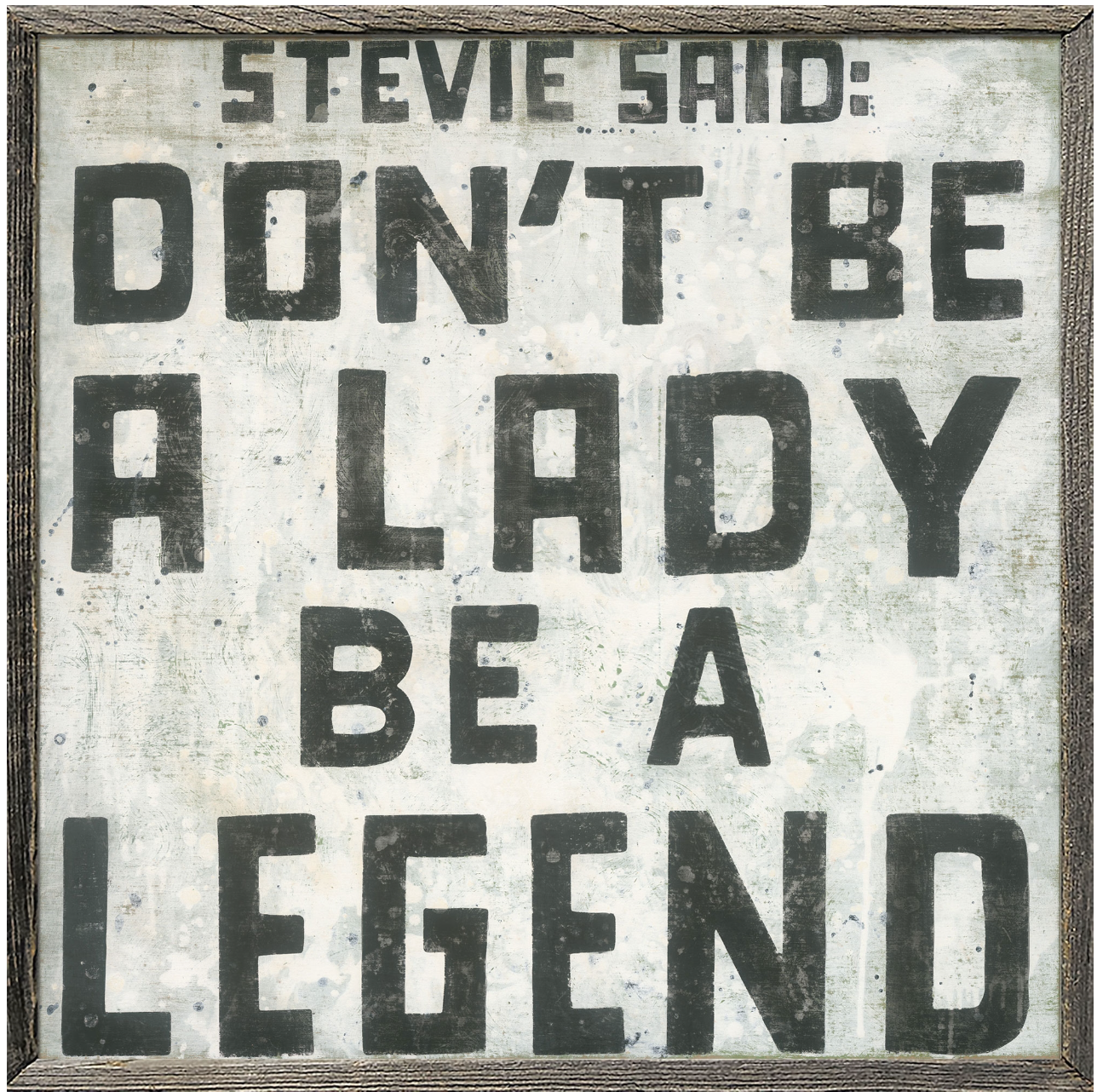 Stevie (Grey Wood) - Art Print