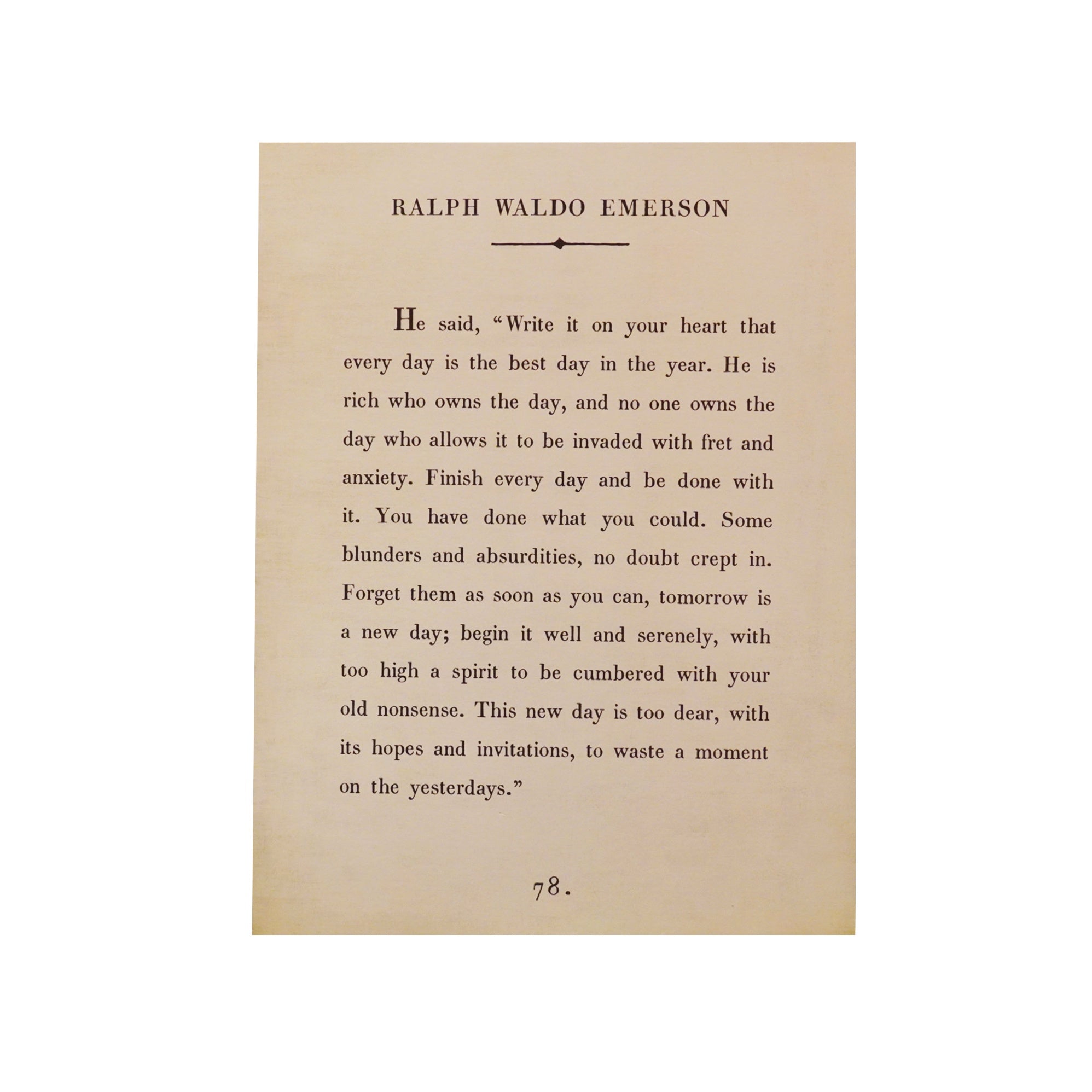  Ralph Waldo Emerson Book Collection Art Poster